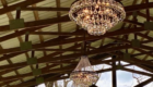 beautiful chandeliers and cafe lights